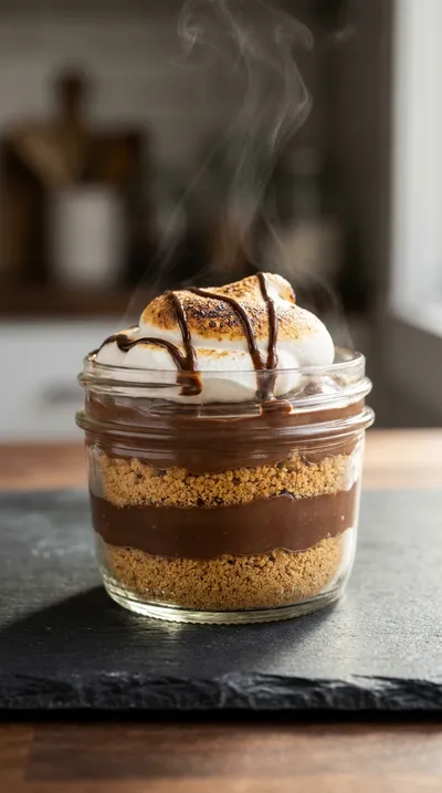 No Bake S'mores Pudding Cups