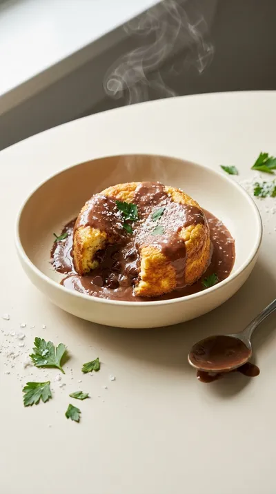 Cottage Cheese Lava Cake with Chocolate Protein