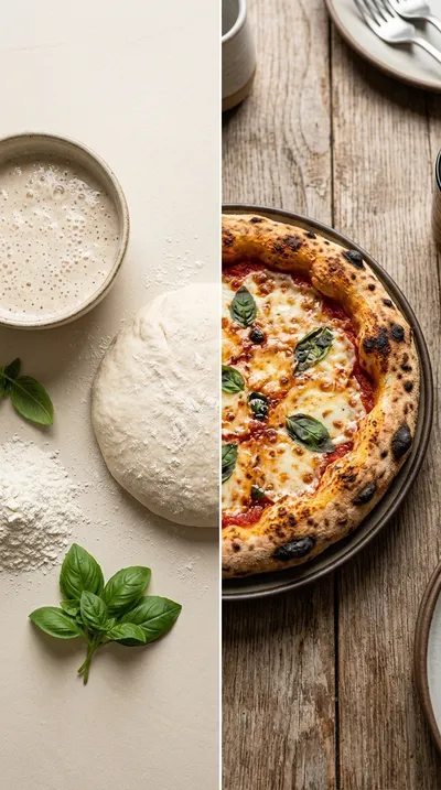 Sourdough Pizza Crust (Overnight & Same-Day Versions) - ready to serve