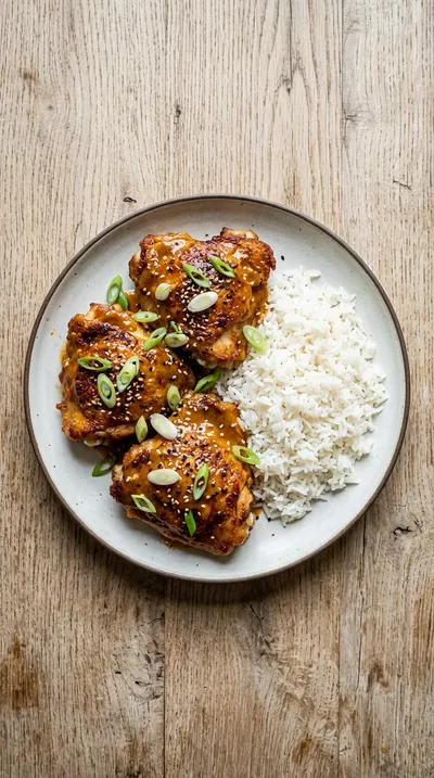 Skillet Bang Bang Chicken Thighs - cooking process