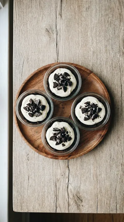 Oreo No-Bake Cheesecake Cups - cooking process