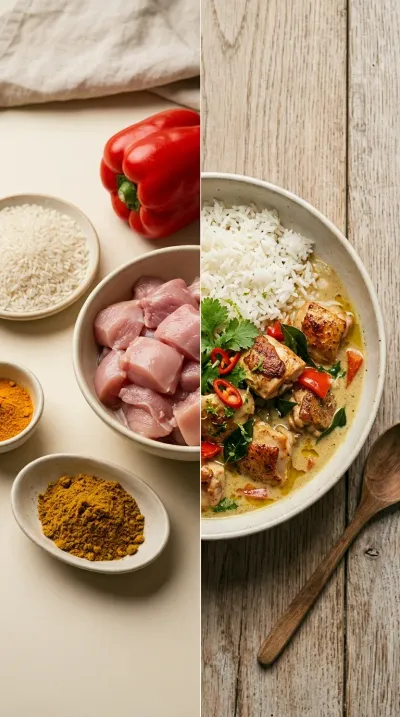 Coconut Chicken Curry (30 Minutes) - ready to serve