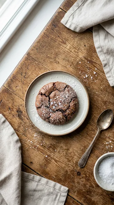 Salted Brownie Crinkle Cookies – Healthy Recipe - ready to serve
