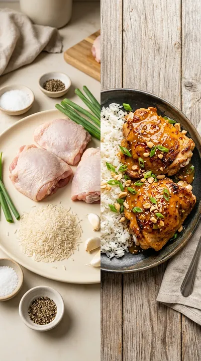 Skillet Bang Bang Chicken Thighs - ready to serve