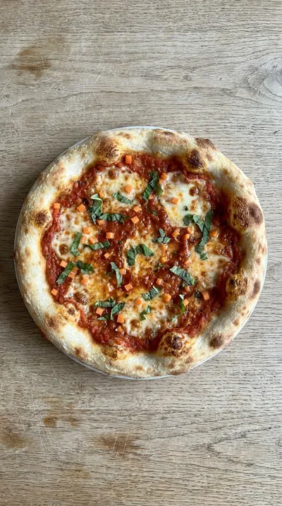 Small Batch Sourdough Pizza Crust - cooking process
