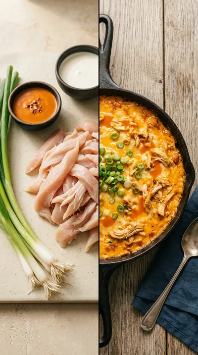 Slow Cooker Buffalo Chicken Dip - ready to serve