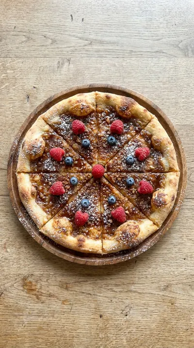 Cinnamon Pizza – Sweet Dessert Pizza - cooking process