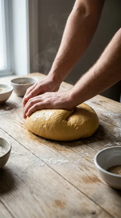 Homemade Pizza Dough – Soft & Chewy Crust - cooking process