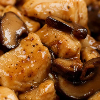 Skillet Chicken and Mushroom Sauce – Quick & Healthy - ingredients preparation