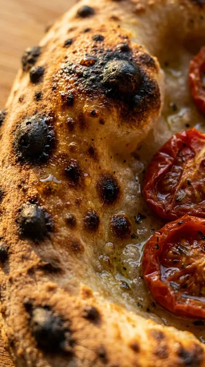 Sourdough Pizza Crust with Basil & Cherry Tomatoes - ingredients preparation