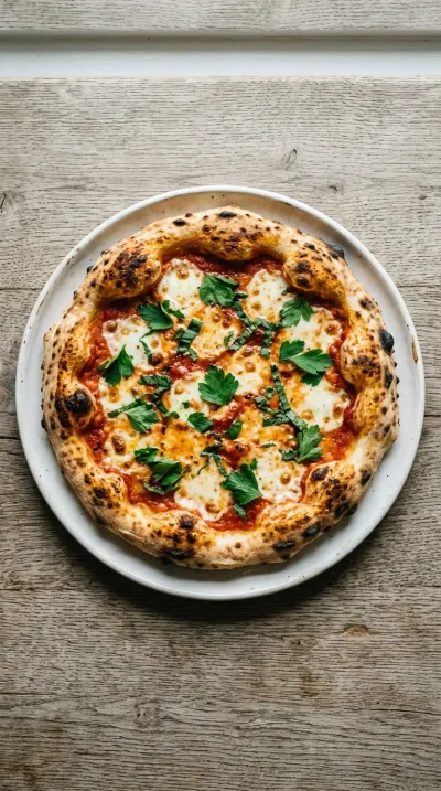 Crispy Chewy Bubbly Artisan Pizza Dough - cooking process