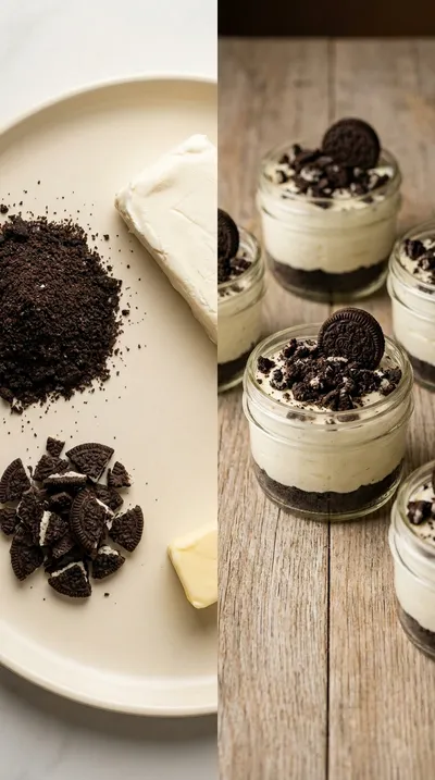 Oreo No-Bake Cheesecake Cups - ready to serve