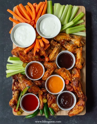 Hot Wing Charcuterie Board